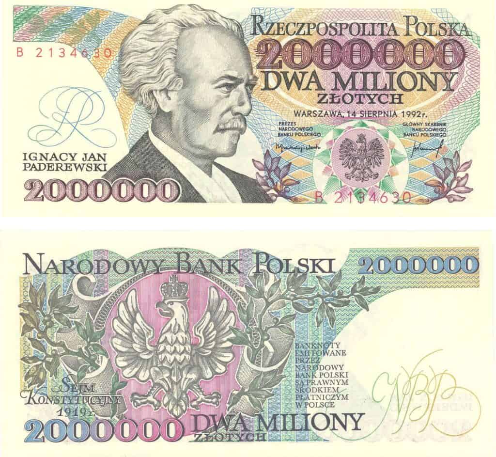 Hiperinflacja w Polsce - 2 mln zł